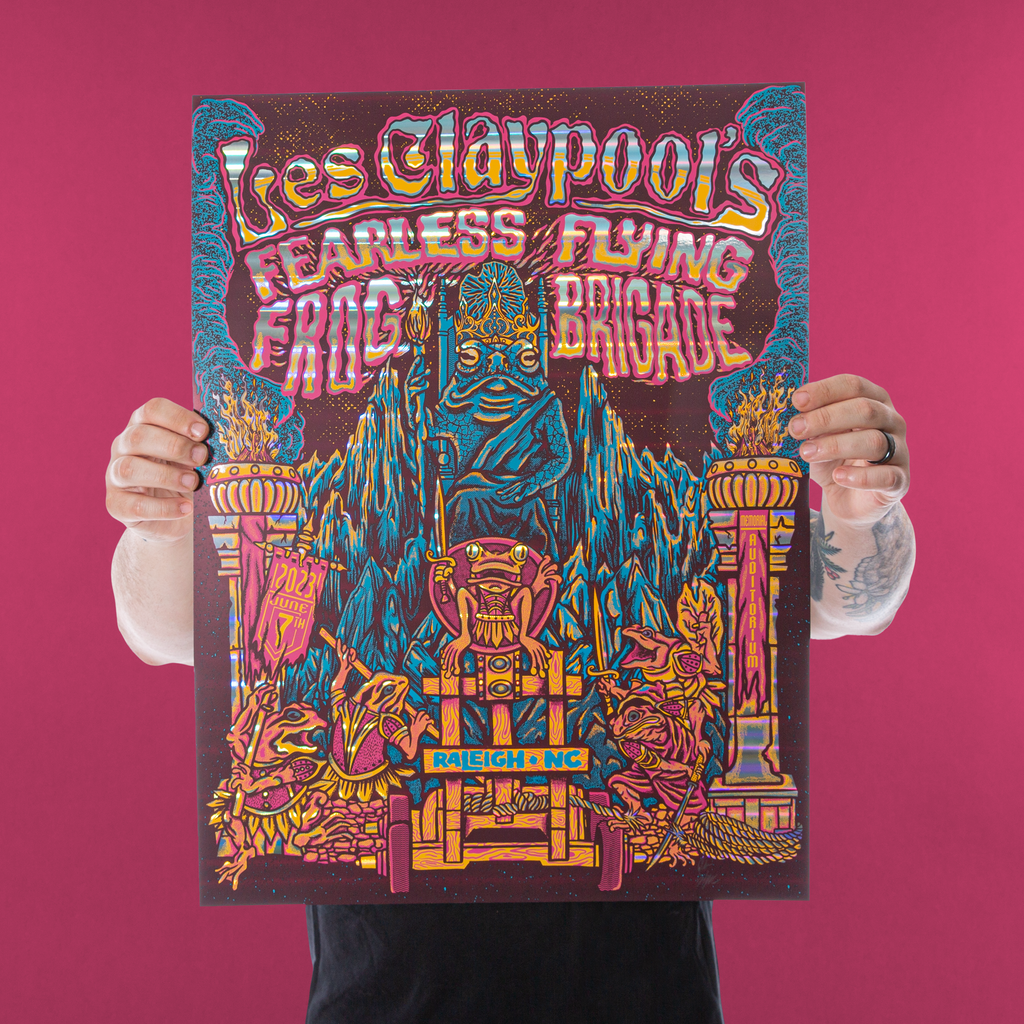 Les Claypool's Fearless Flying Frog Brigade Show Poster (Raleigh, NC ...