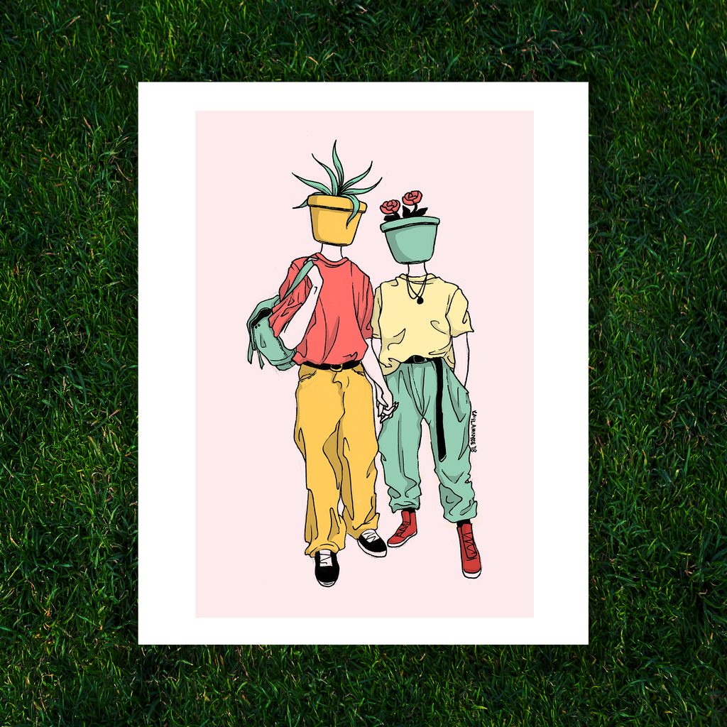 pothead print Couple of Potheads Print