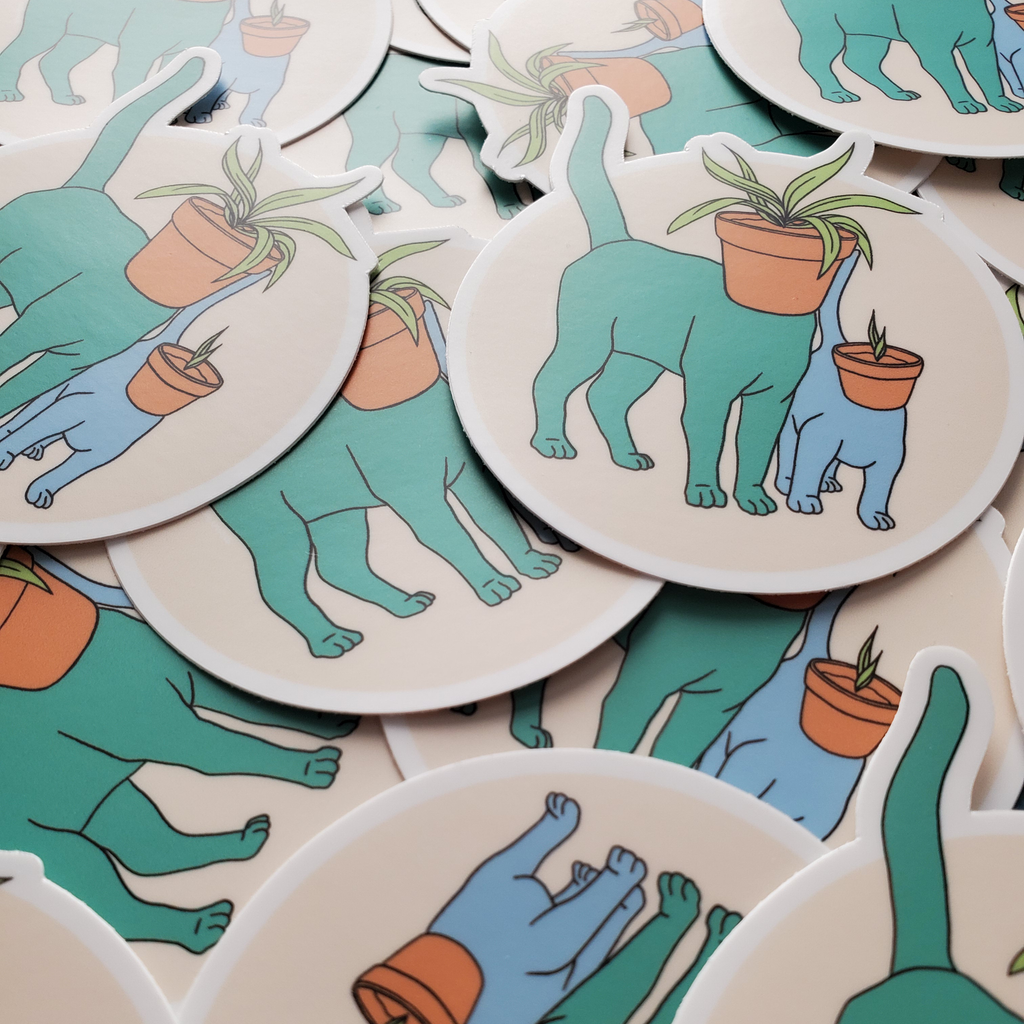 Cat Point Sticker CatPots Sticker | Ambient Inks